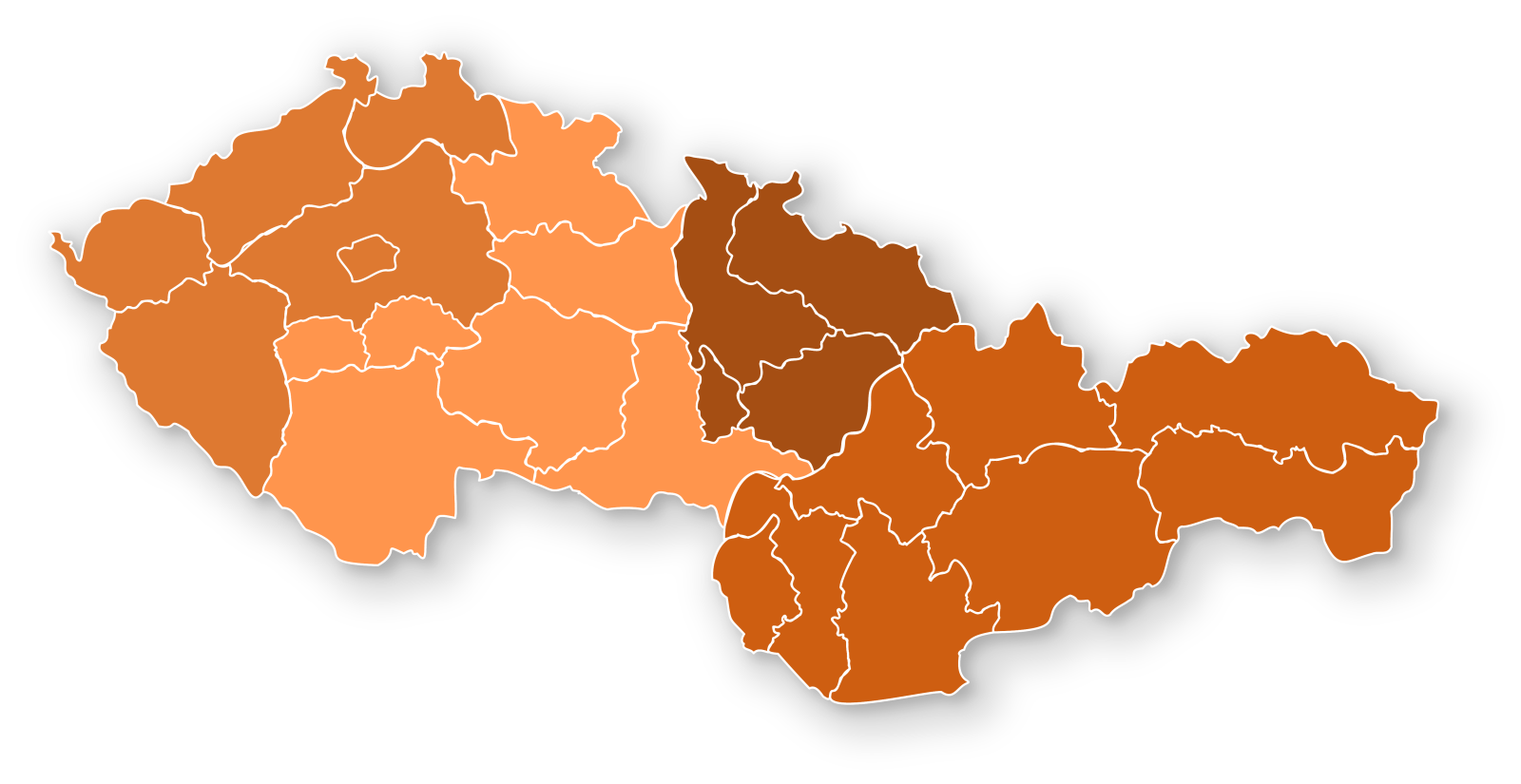 Mapa regionů